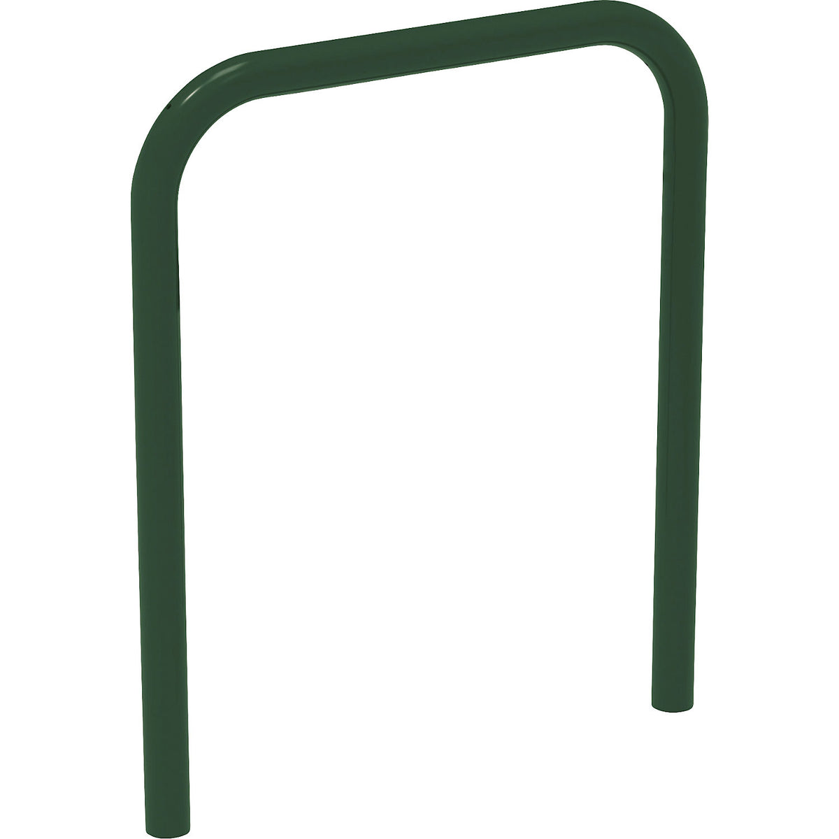 Bicycle parking rail, for concreting in, moss green.