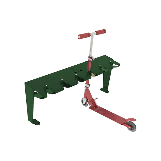 Scooter rack, for floor installation, moss green.
