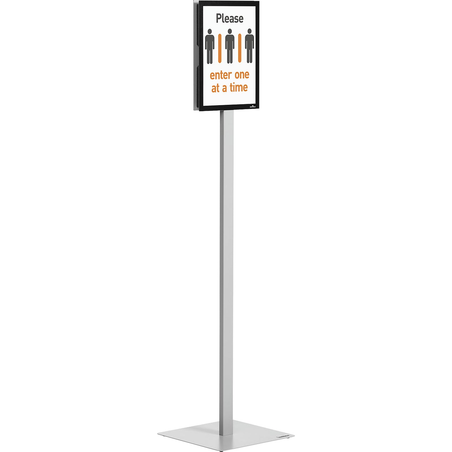 INFO STAND BASIC floor stand, metal, plastic, format A4, height 1315 mm.