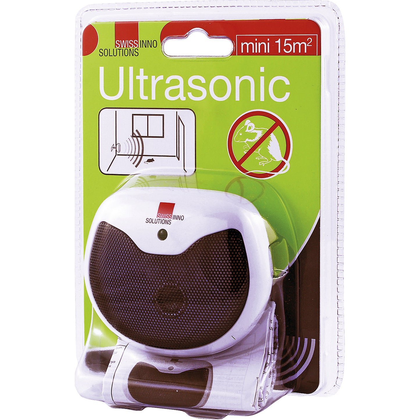 Mini ultrasonic pest repeller, against rodents, indoor, 15 m², 1.5 W.