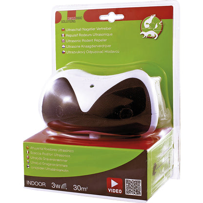 Ultrasonic pest repeller, against rodents, indoor, 30 m², 3 W.