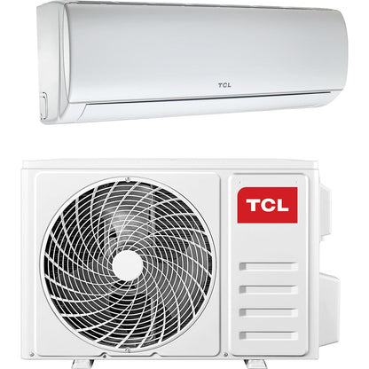 12000 BTU split air conditioner, 3,4 kW, 4-in-1 device, cooling and heating, white.