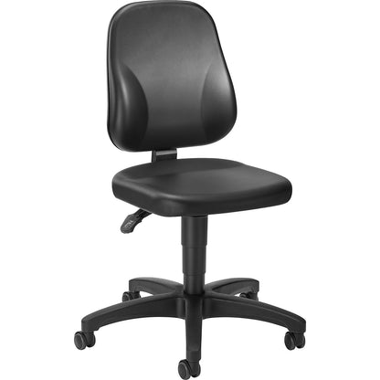 Industrial swivel chair, vinyl, with castors, 440 - 620 mm.