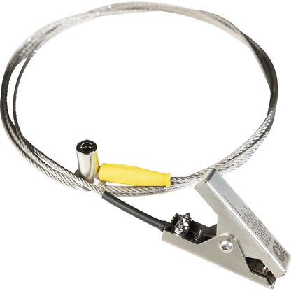 Quick connect earth cable, zinc plated, length 2 m, for container with earth connection.