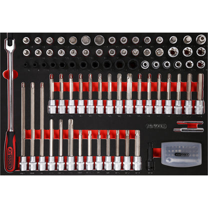 PERFORMANCE PLUS workshop trolley with tools, P15, with 397 tools, for 7 drawers.