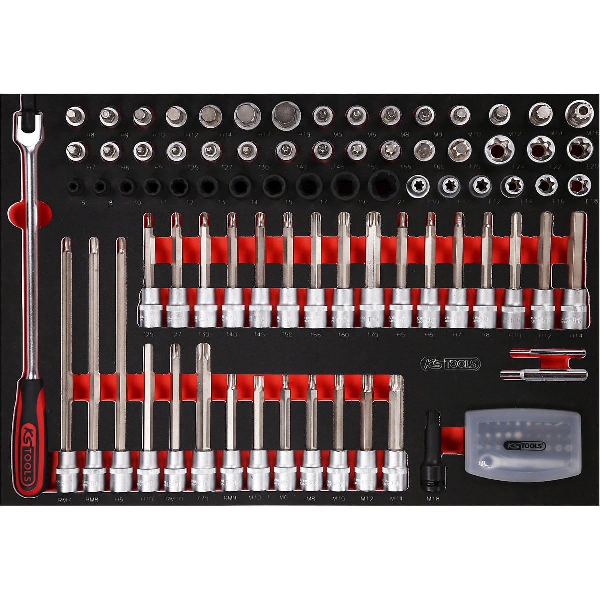 PERFORMANCE PLUS workshop trolley with tools, P10, with 397 tools, for 7 drawers.
