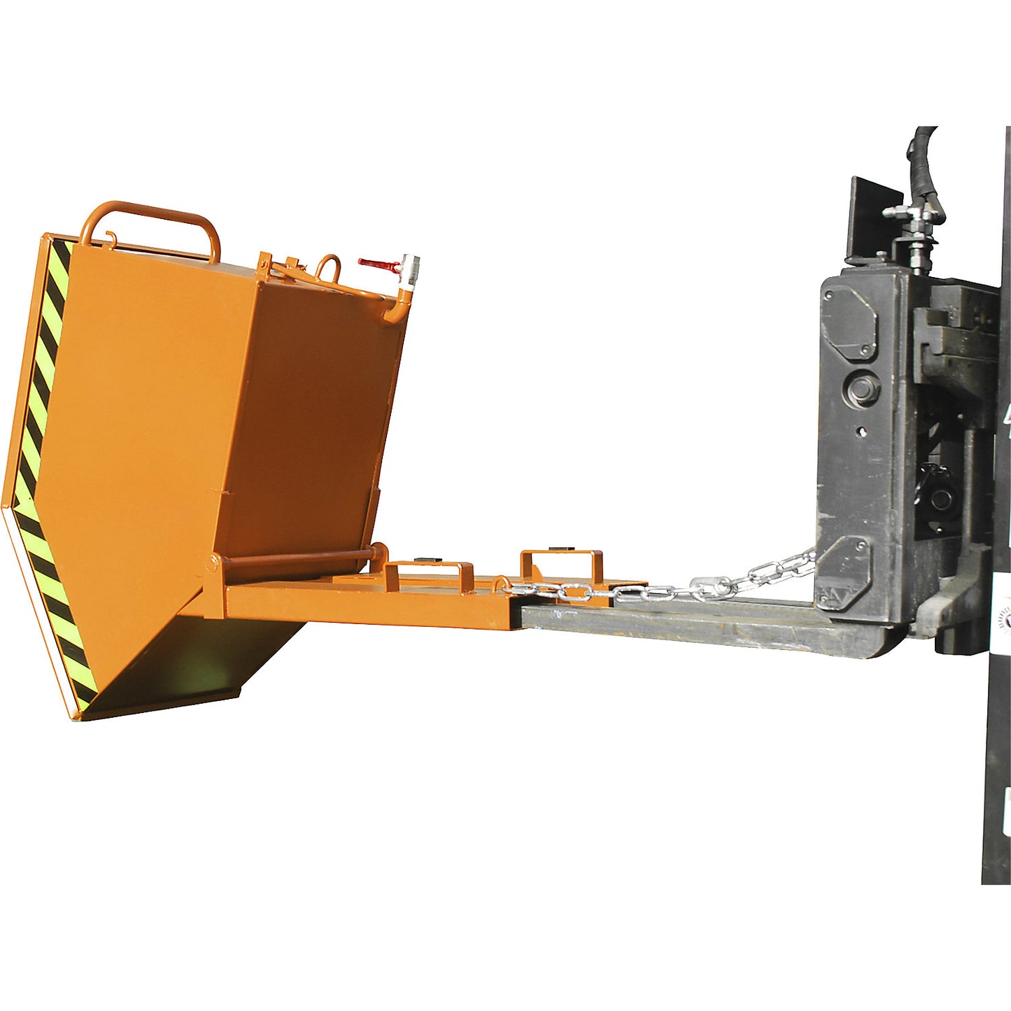 Tilting skip for metal swarf, capacity 1000 litres, mouse grey.