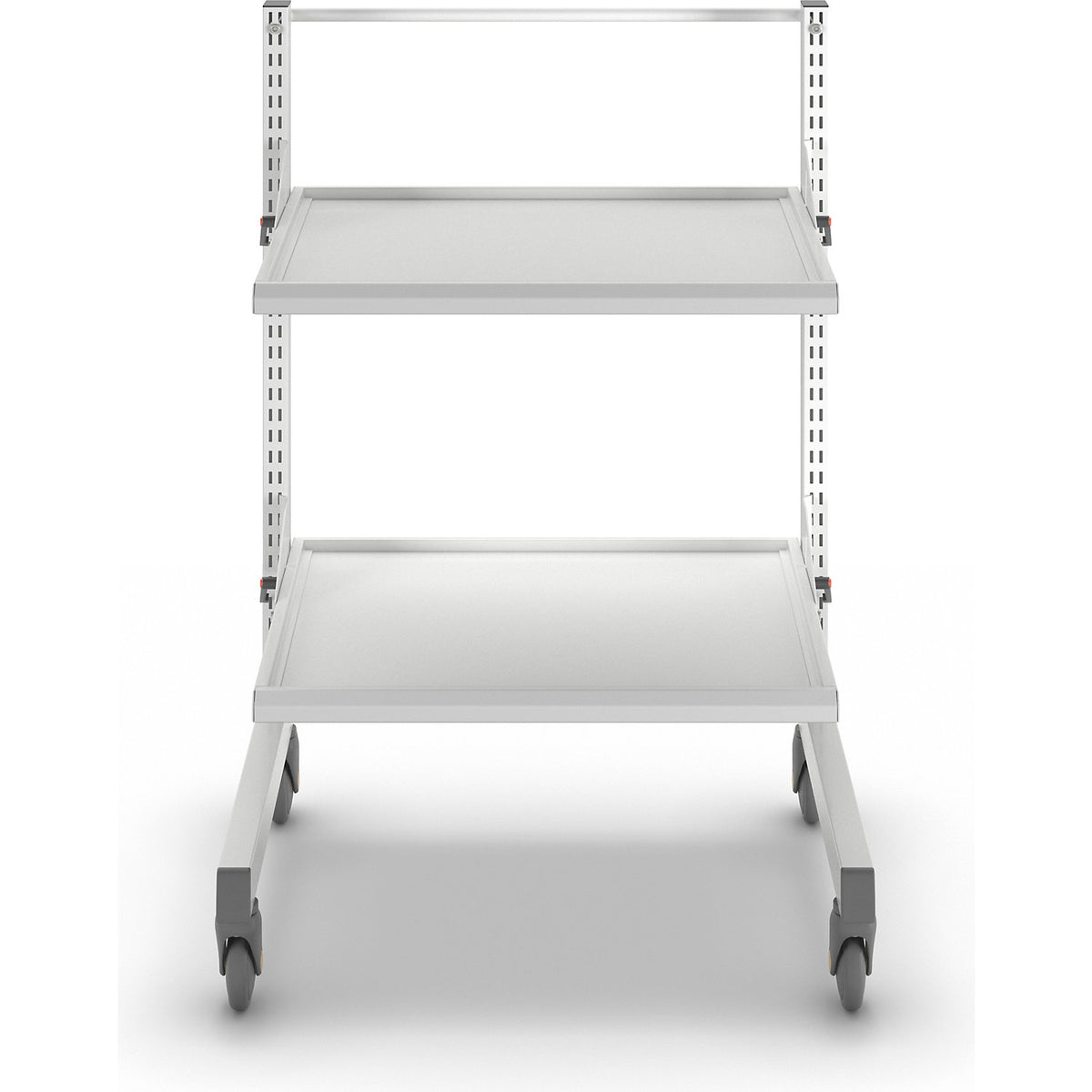 ESD equipment trolley, 2 shelves, length 790 mm.