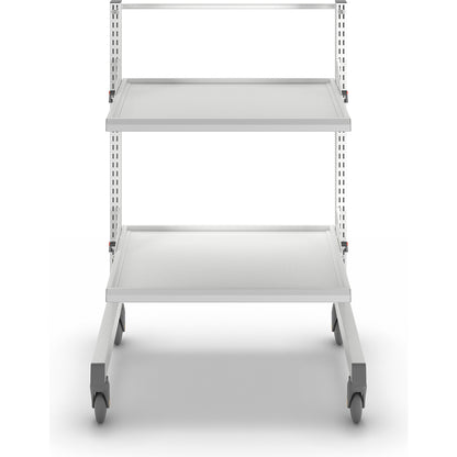 ESD equipment trolley, 2 shelves, length 790 mm.