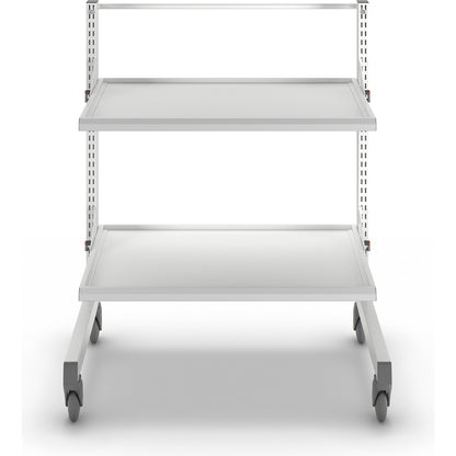 ESD equipment trolley, 2 shelves, length 943 mm.