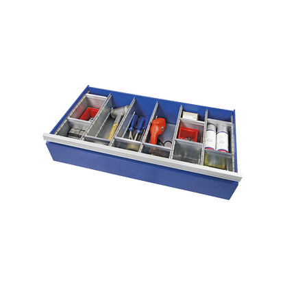 Drawer divider set, for drawer WxH 1000 x 200 mm, 18 parts.