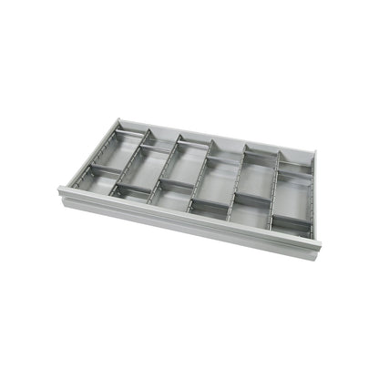 Drawer divider set, for drawer WxH 1000 x 100 mm, 18 parts.