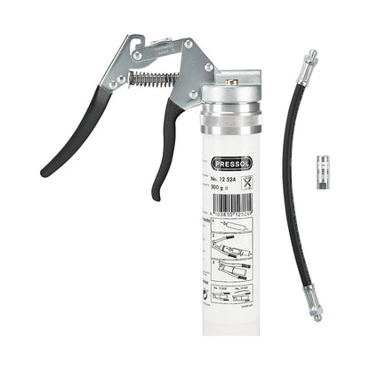 Single-hand grease gun, for greases up to NLGI 2 at 20 °C, LxWxH 235 x 175 x 75 mm.
