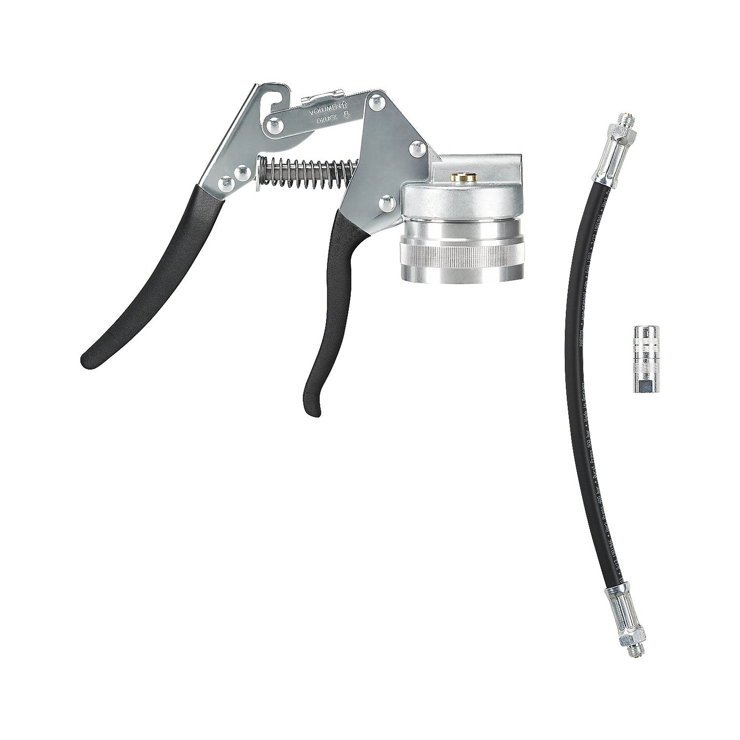 Single-hand grease gun, for greases up to NLGI 2 at 20 °C, LxWxH 235 x 175 x 75 mm.