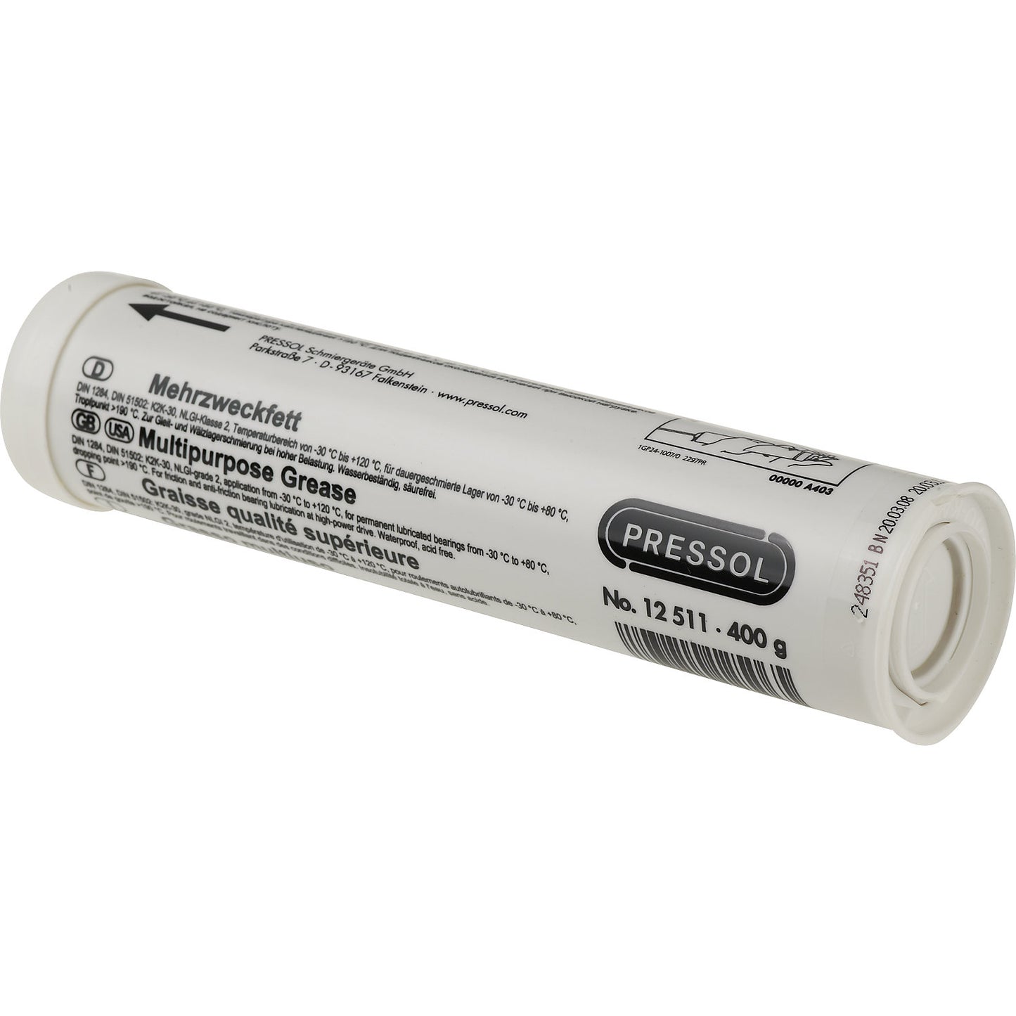 Grease cartridge, pack of 20, contents 400 g.