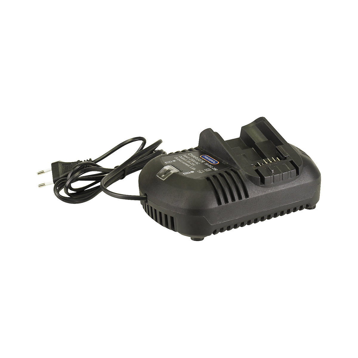 Battery charger, 230 V, for lithium ion rechargeable battery.