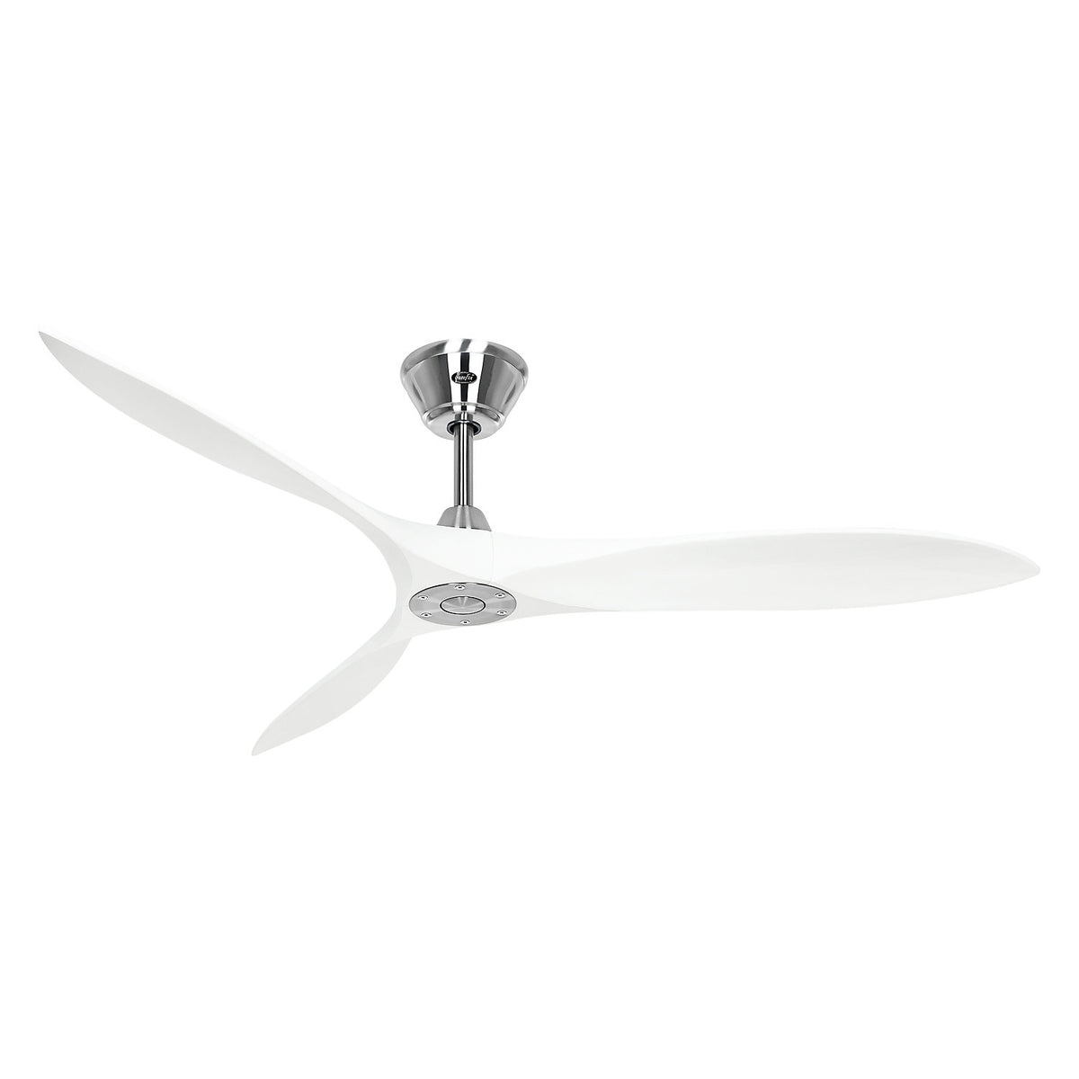 ECO AIRSCREW ceiling fan, rotor blade Ø 1520 mm, matt white / chrome.