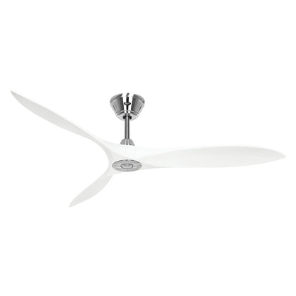 ECO AIRSCREW ceiling fan, rotor blade Ø 1520 mm, matt white / chrome.