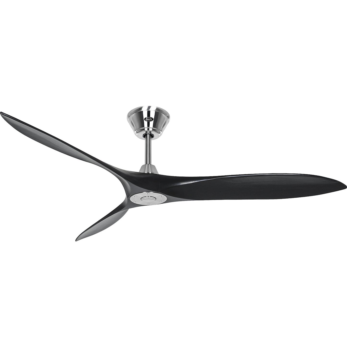 ECO AIRSCREW ceiling fan, rotor blade Ø 1520 mm, matt black / chrome.