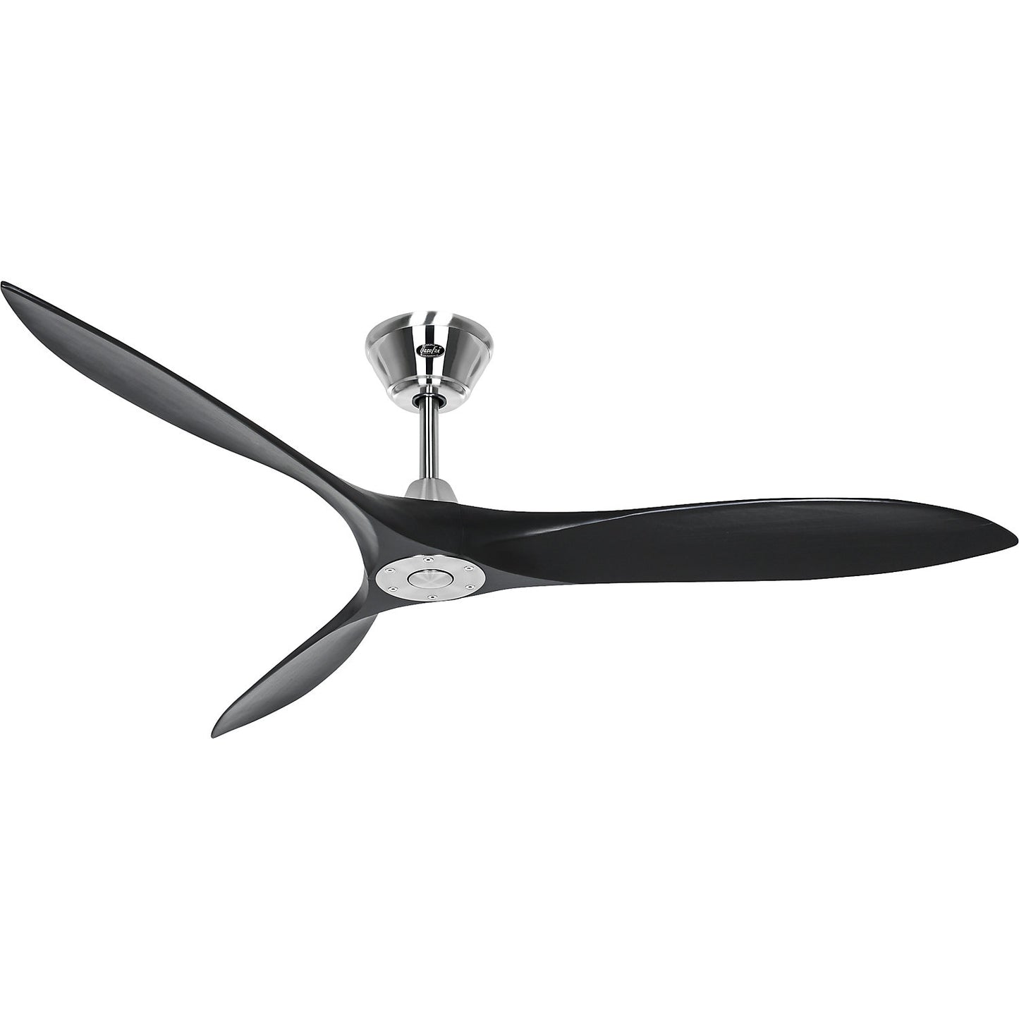 ECO AIRSCREW ceiling fan, rotor blade Ø 1520 mm, matt black / chrome.