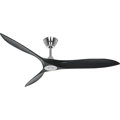 ECO AIRSCREW ceiling fan, rotor blade Ø 1520 mm, matt black / chrome.