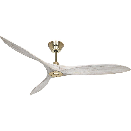ECO AIRSCREW ceiling fan, rotor blade Ø 1520 mm, white / brass.