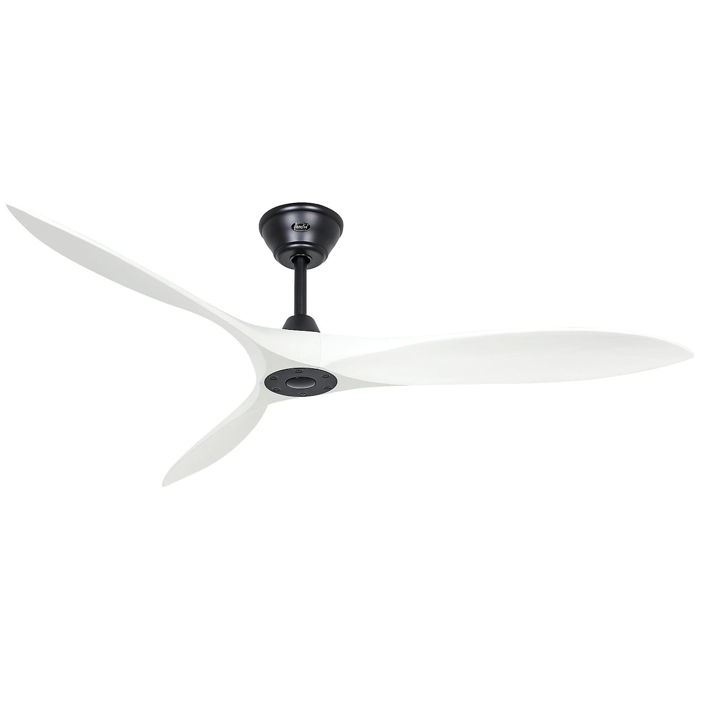 ECO AIRSCREW ceiling fan, rotor blade Ø 1520 mm, matt white / matt black.