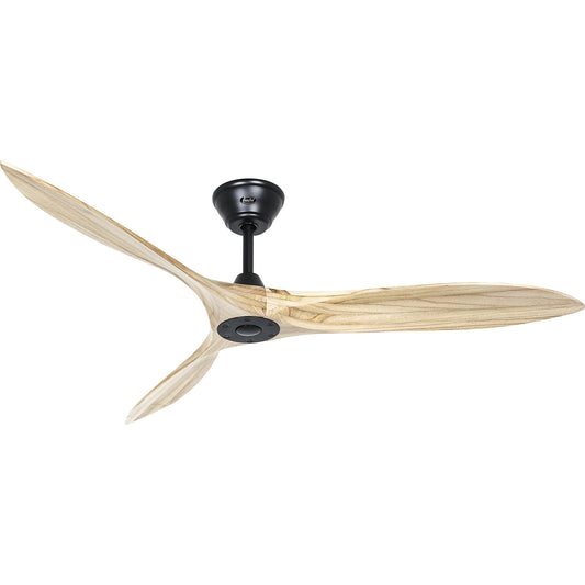 ECO AIRSCREW ceiling fan, rotor blade Ø 1520 mm, natural finish / matt black.