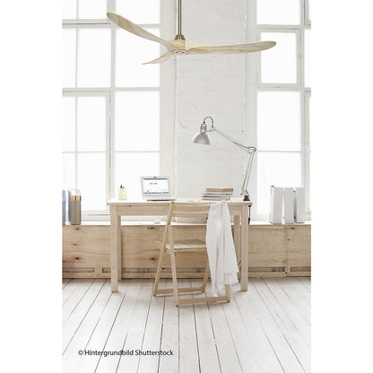 ECO GENUINO ceiling fan, rotor blade Ø 1520 mm, natural finish / brass.