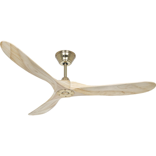 ECO GENUINO ceiling fan, rotor blade Ø 1520 mm, natural finish / brass.