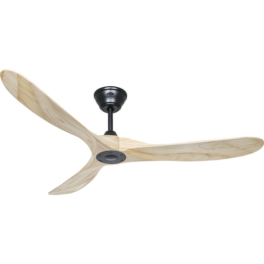 ECO GENUINO ceiling fan, rotor blade Ø 1520 mm, natural finish / matt black.