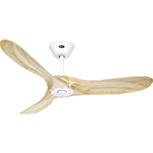 ECO GENUINO ceiling fan, rotor blade Ø 1220 mm, natural finish / matt white.