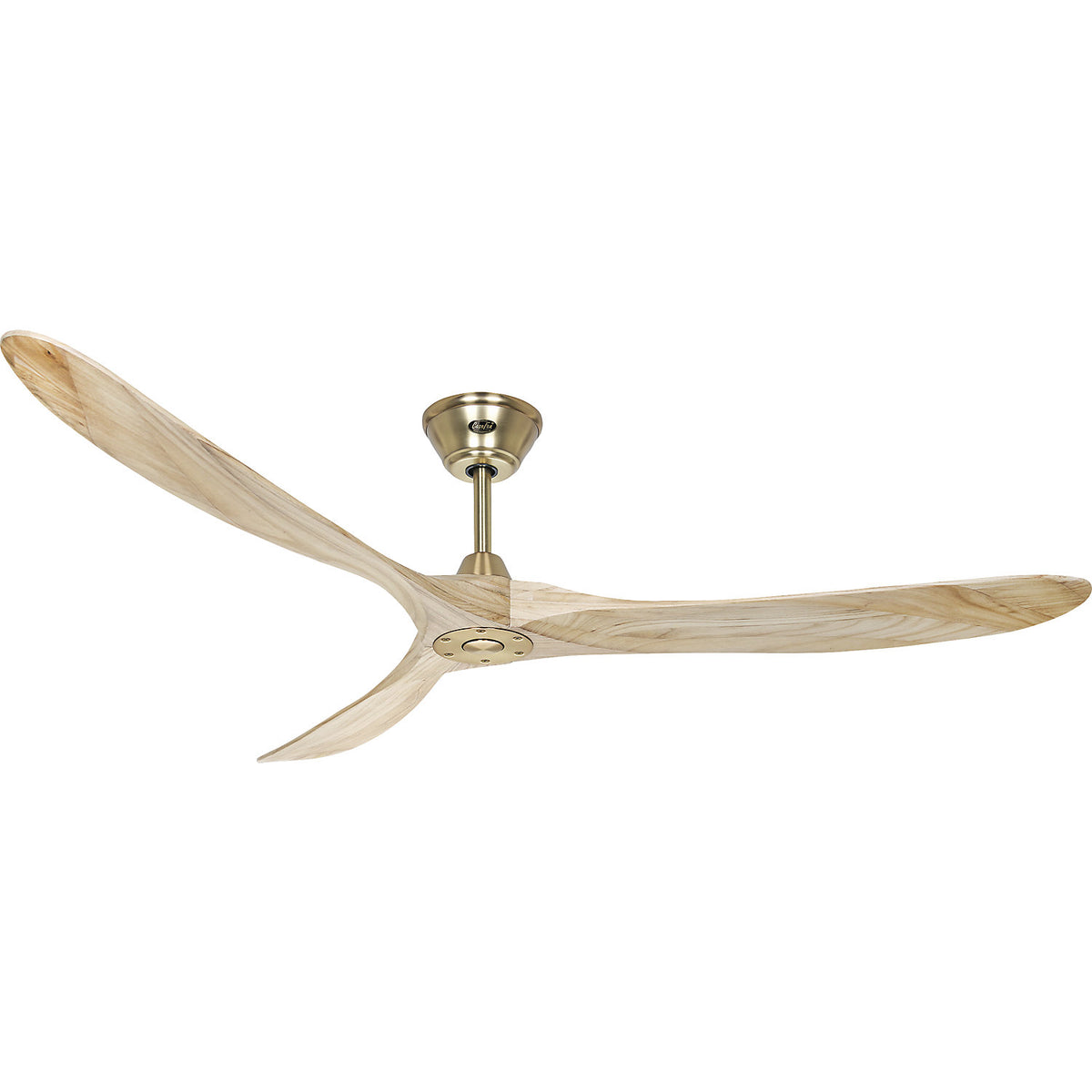 ECO GENUINO ceiling fan, rotor blade Ø 1800 mm, natural finish / brass.