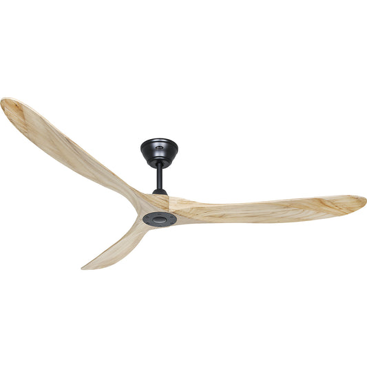 ECO GENUINO ceiling fan, rotor blade Ø 1800 mm, natural finish / matt black.
