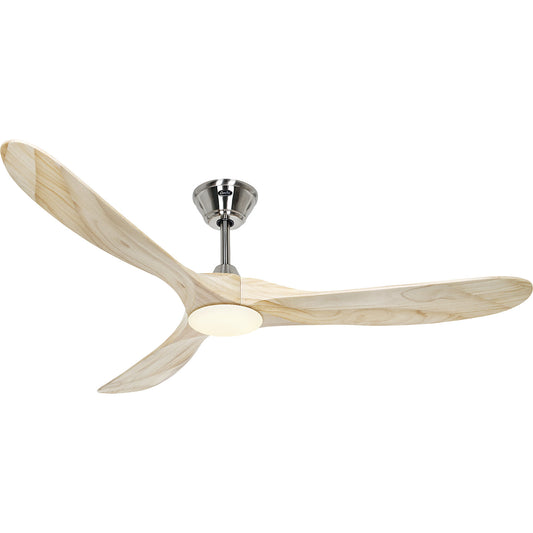 ECO GENUINO-L ceiling fan, rotor blade Ø 1520 mm, natural finish / chrome.