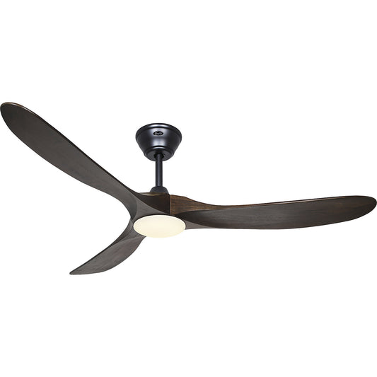 ECO GENUINO-L ceiling fan, rotor blade Ø 1520 mm, walnut / matt black.