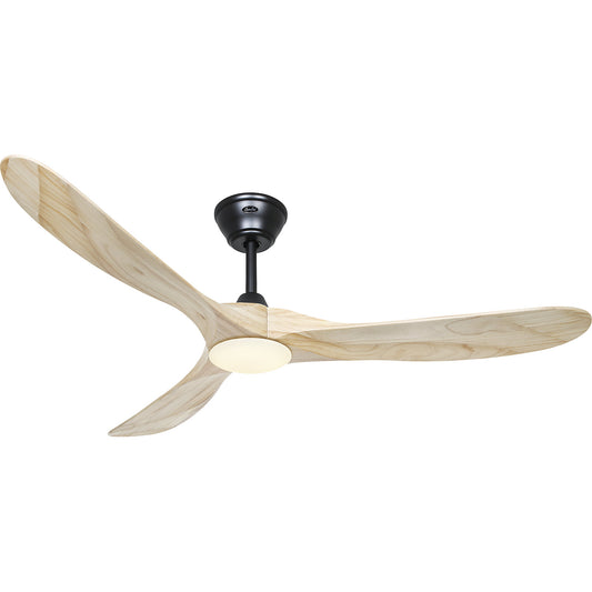 ECO GENUINO-L ceiling fan, rotor blade Ø 1520 mm, natural finish / matt black.