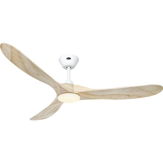 ECO GENUINO-L ceiling fan, rotor blade Ø 1520 mm, natural finish / matt white.