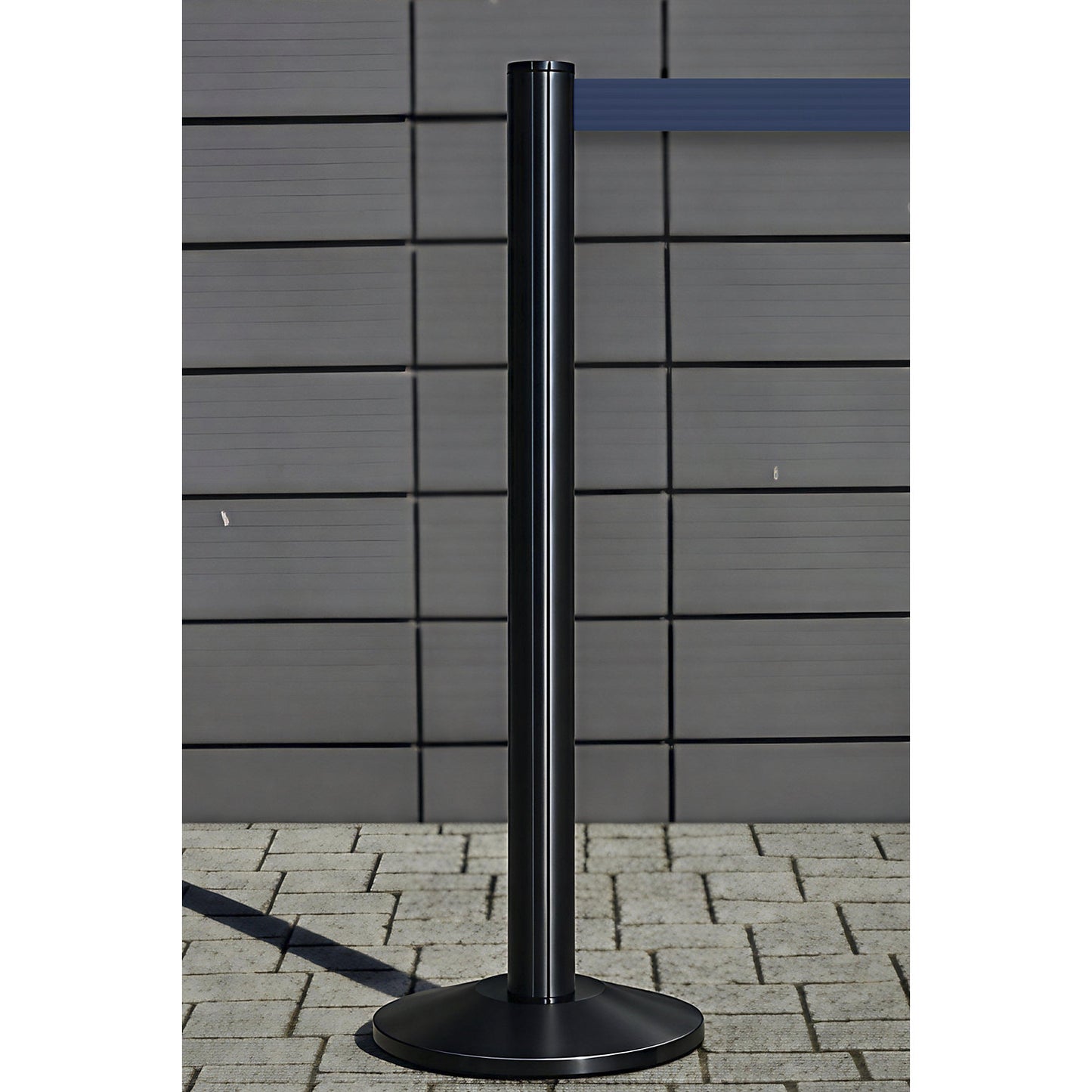 Beltrac EXTEND belt post, aluminium, post black, belt dark blue.