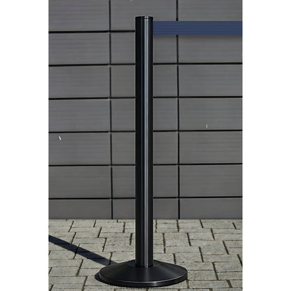 Beltrac EXTEND belt post, aluminium, post black, belt dark blue.