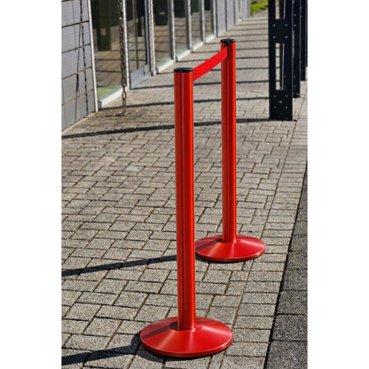 Beltrac EXTEND belt post, aluminium, post red, belt red.