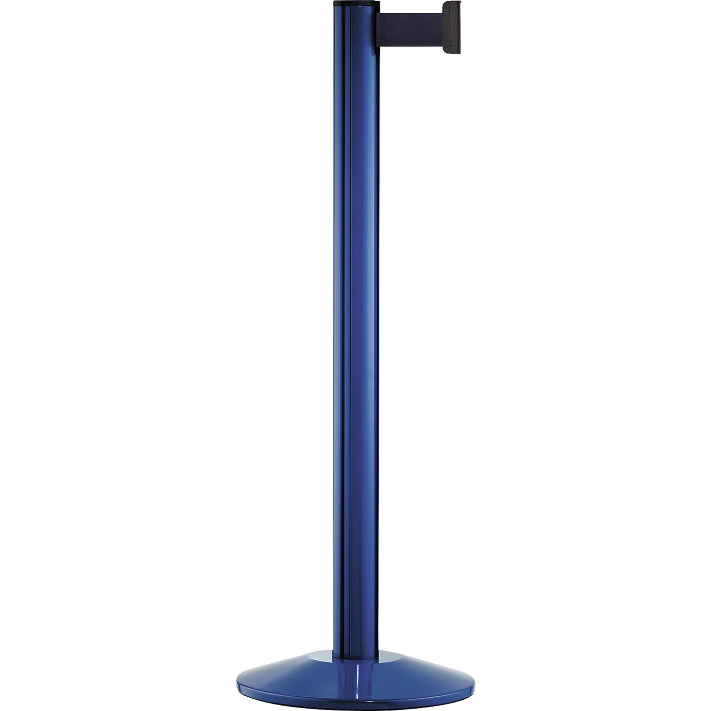 Beltrac EXTEND belt post, aluminium, post blue, belt dark blue.