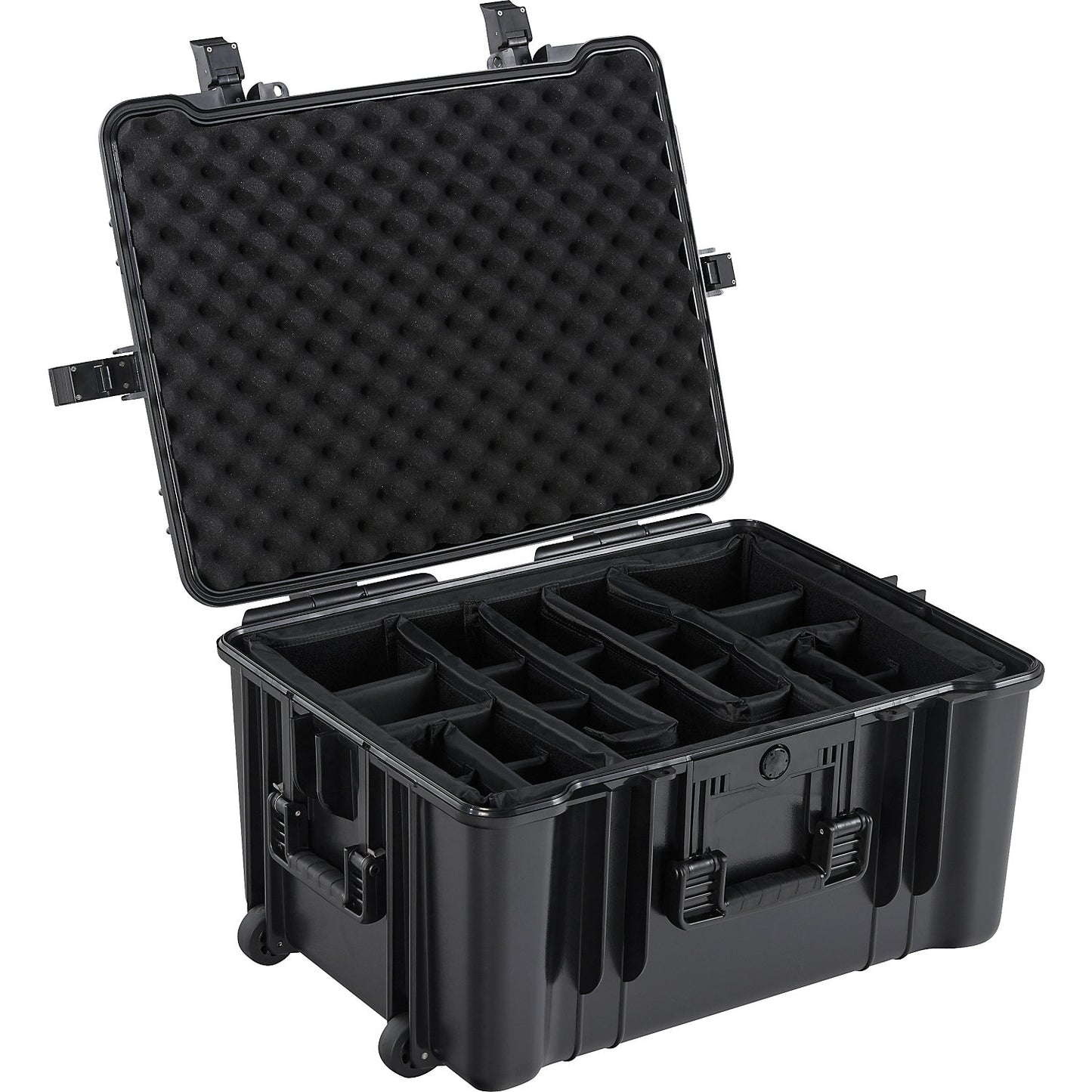 Universal foam case, 70 l, with dividers, external LxWxH 665 x 495 x 340 mm, black.