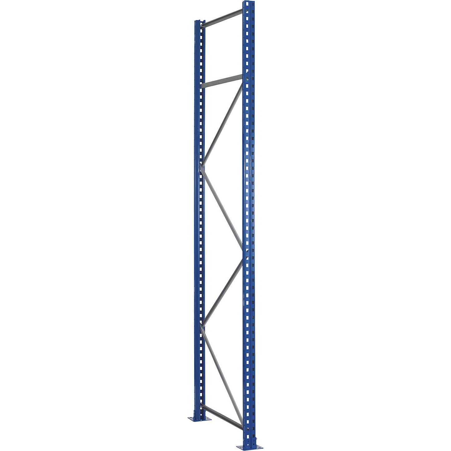 Pallet racking upright frame, steel, height 2500 mm, upright frame WxD 76 x 1100 mm.