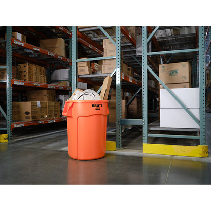 BRUTE® universal container, round, capacity 121 l, orange.