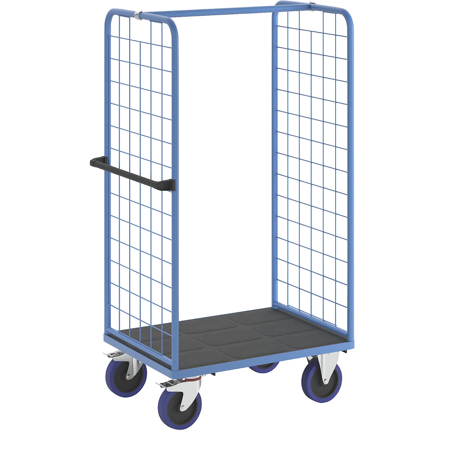 Shelf truck, with mesh panels on two sides, platform LxW 975 x 700 mm.