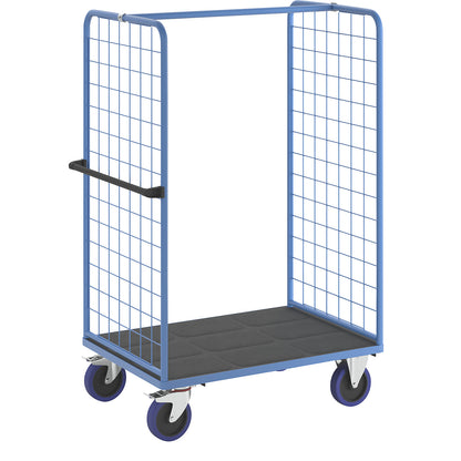 Shelf truck, with mesh panels on two sides, platform LxW 1175 x 800 mm.