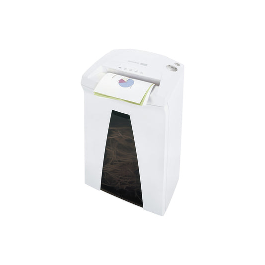 Document shredder for moderate use, collection capacity 34 l, particles, 4.5 x 30 mm.