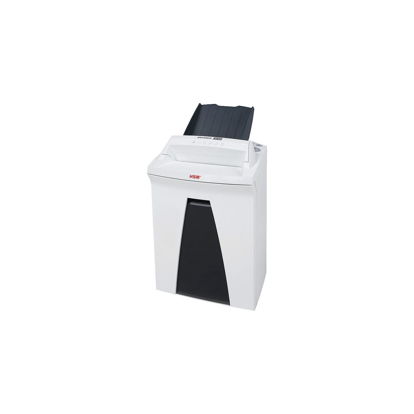 Document shredder with auto feed, collection capacity 34 l, particles, 4.5 x 30 mm.