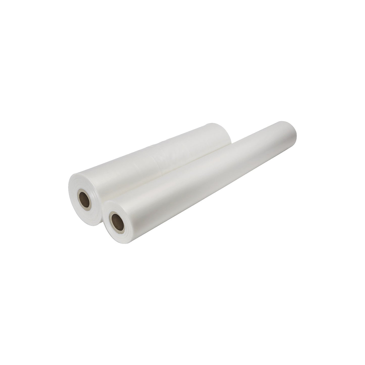 Polyethylene shrink flat film, thickness 150 µm, roll LxW 100 m x 1250 mm.